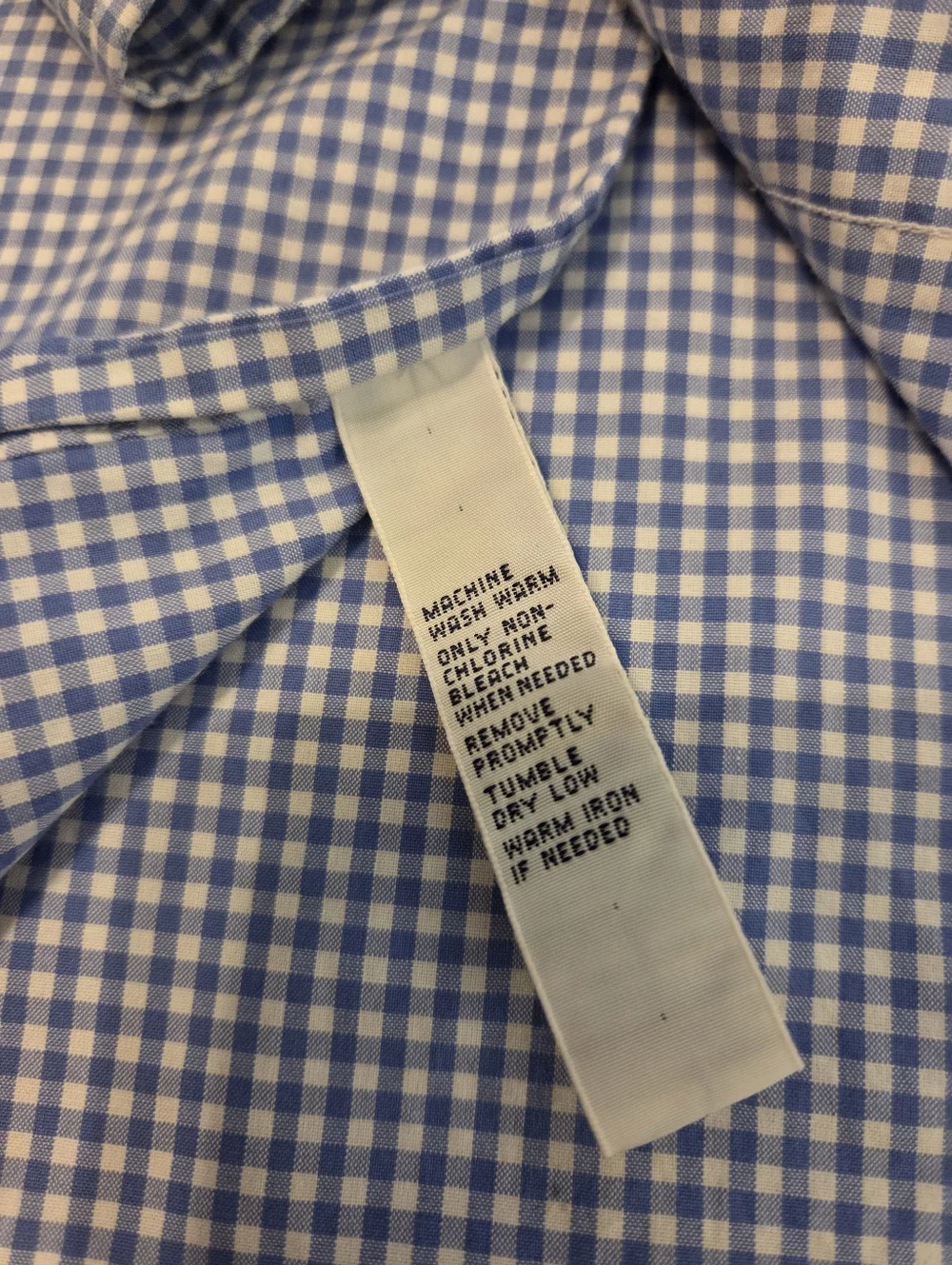 POLO RALPH LAUREN Vintage Blue White Checkered Custom Fit Button Down Mens SZ 16